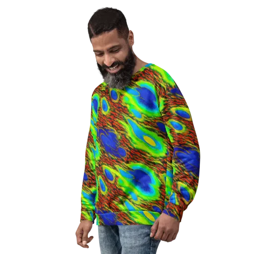 Vibrant Veinwork on a Sweatshirt
