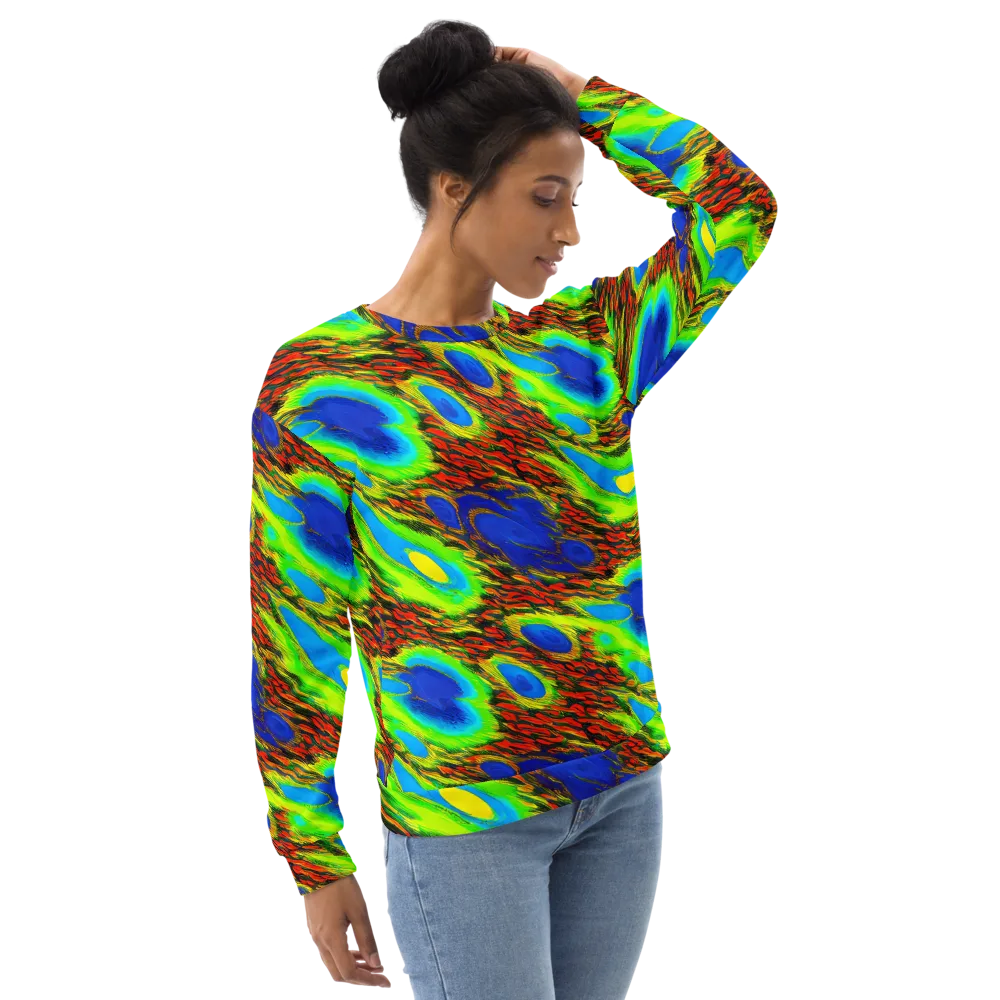 Vibrant Veinwork on Sweatshirt — Right Front