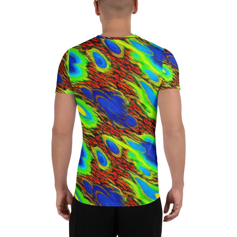 Vibrant Veinwork on Men's Athletic T-Shirt — Back