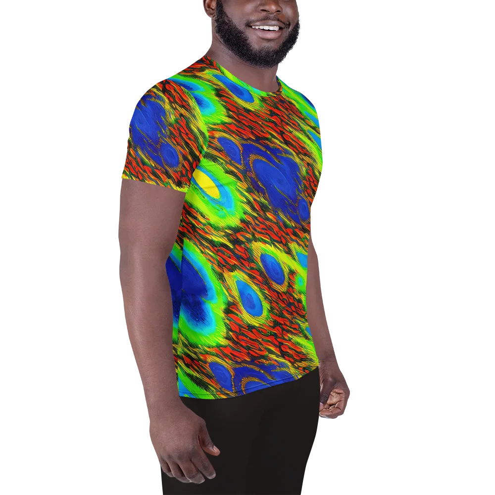 Vibrant Veinwork on Men's Athletic T-Shirt — Right