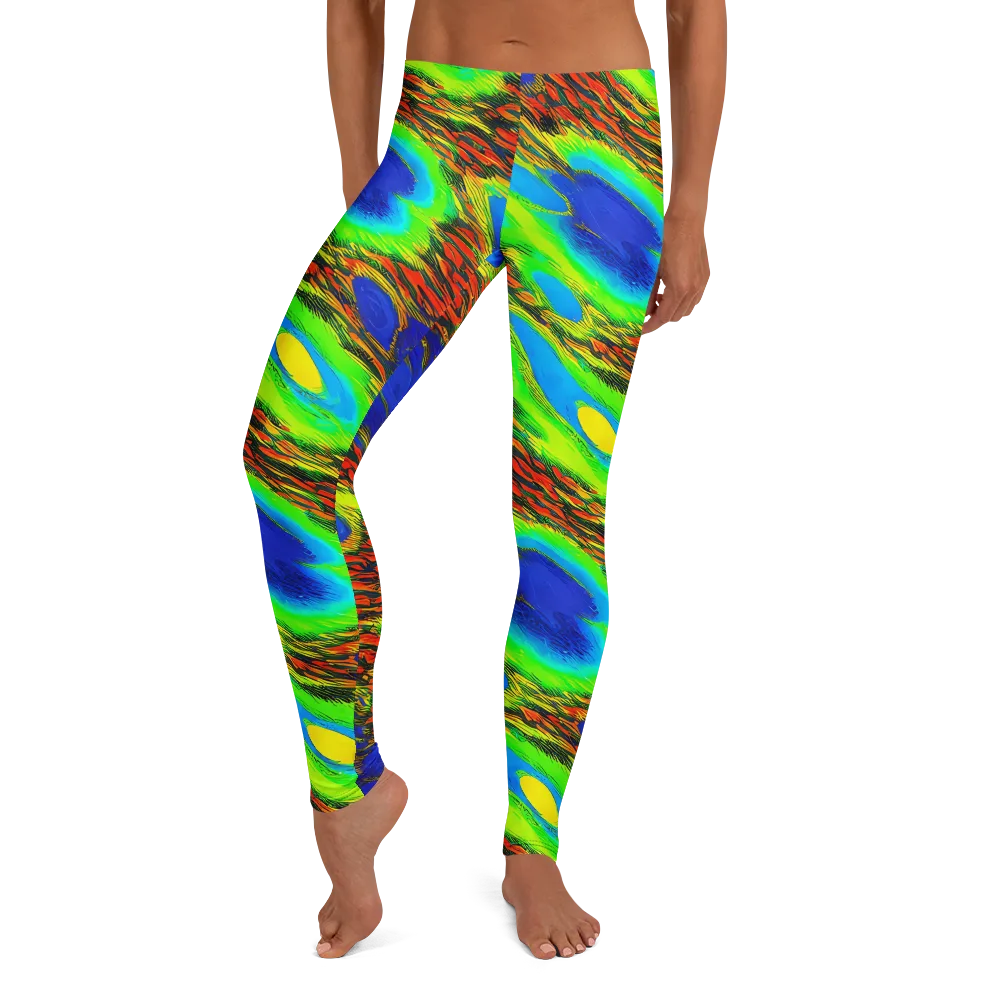 Vibrant Veinwork on Leggings — Front