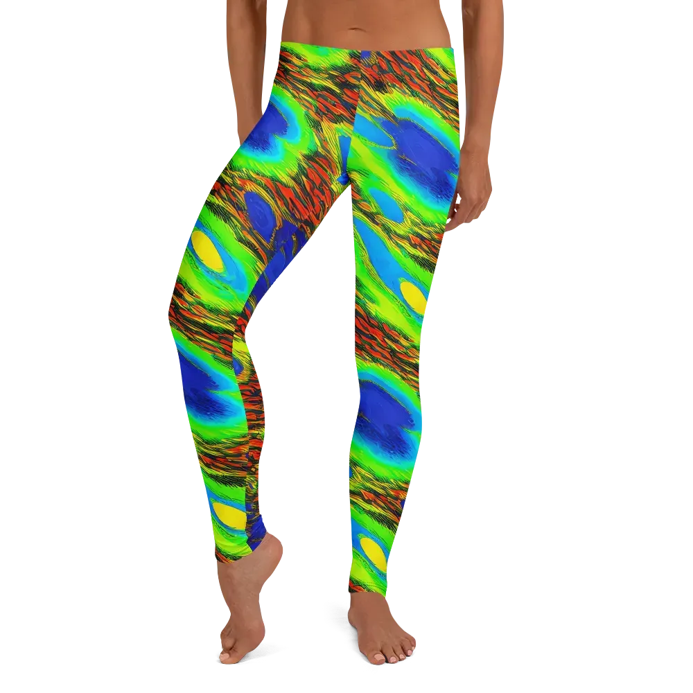 Vibrant Veinwork on Leggings — Front