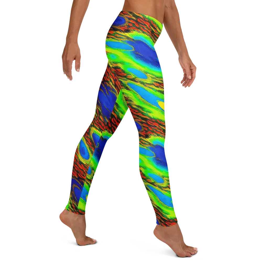 Vibrant Veinwork on Leggings — Right