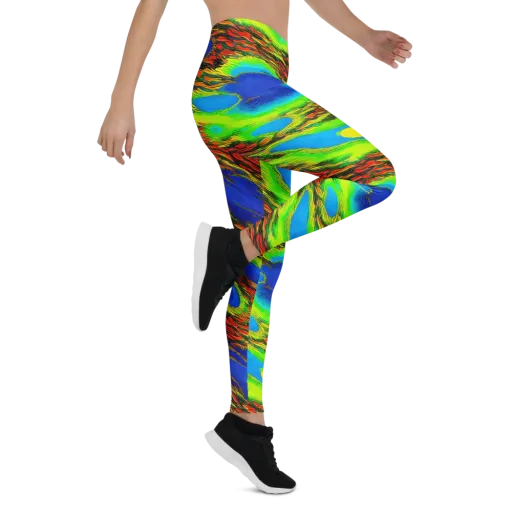 Vibrant Veinwork on a Leggings
