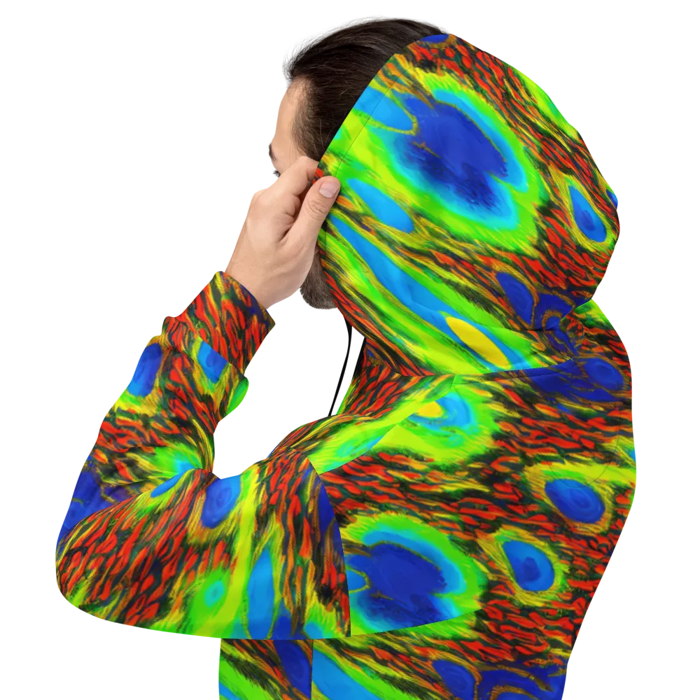 Vibrant Veinwork on Hoodie — Back