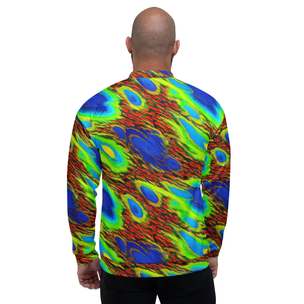 Vibrant Veinwork on Bomber Jacket — Back
