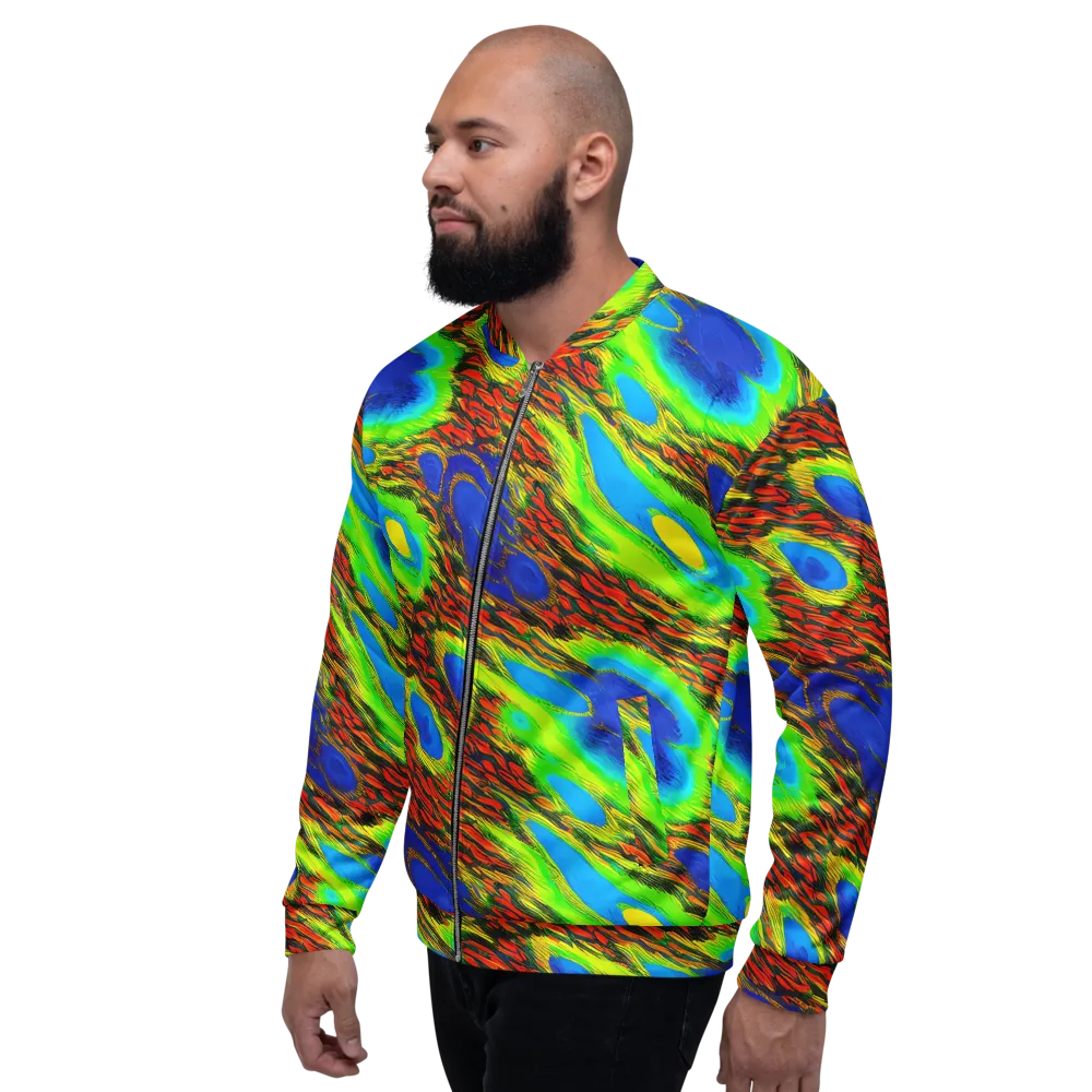 Vibrant Veinwork on Bomber Jacket — Left