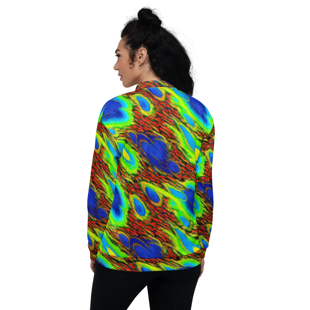 Vibrant Veinwork on Bomber Jacket — Back