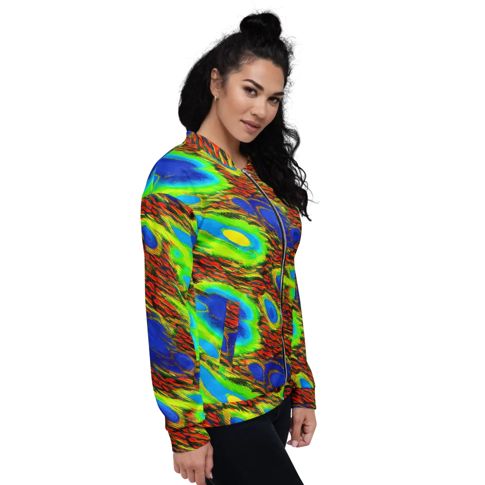 Vibrant Veinwork on Bomber Jacket — Right