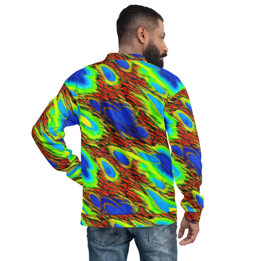 Vibrant Veinwork on Bomber Jacket — Back