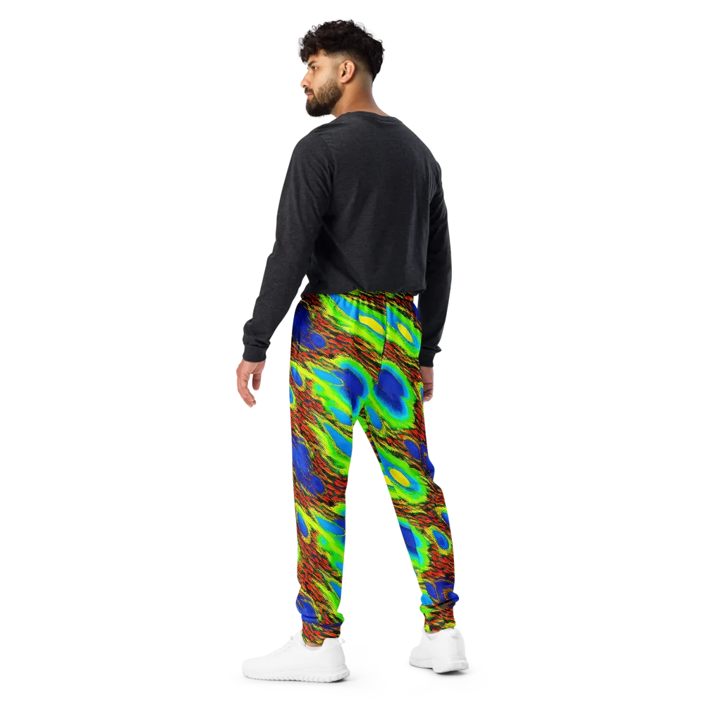Vibrant Veinwork on Men's Joggers — Back
