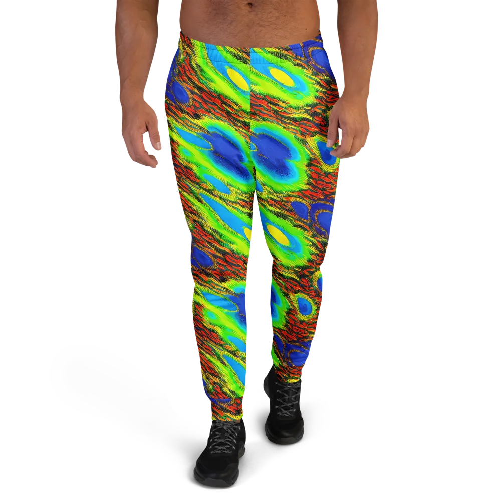Vibrant Veinwork on Men's Joggers — Front