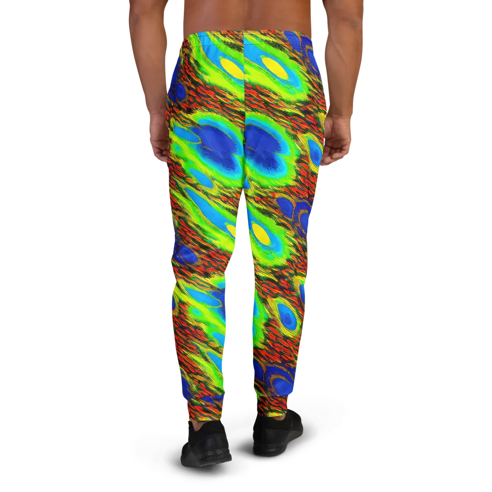 Vibrant Veinwork on Men's Joggers — Back