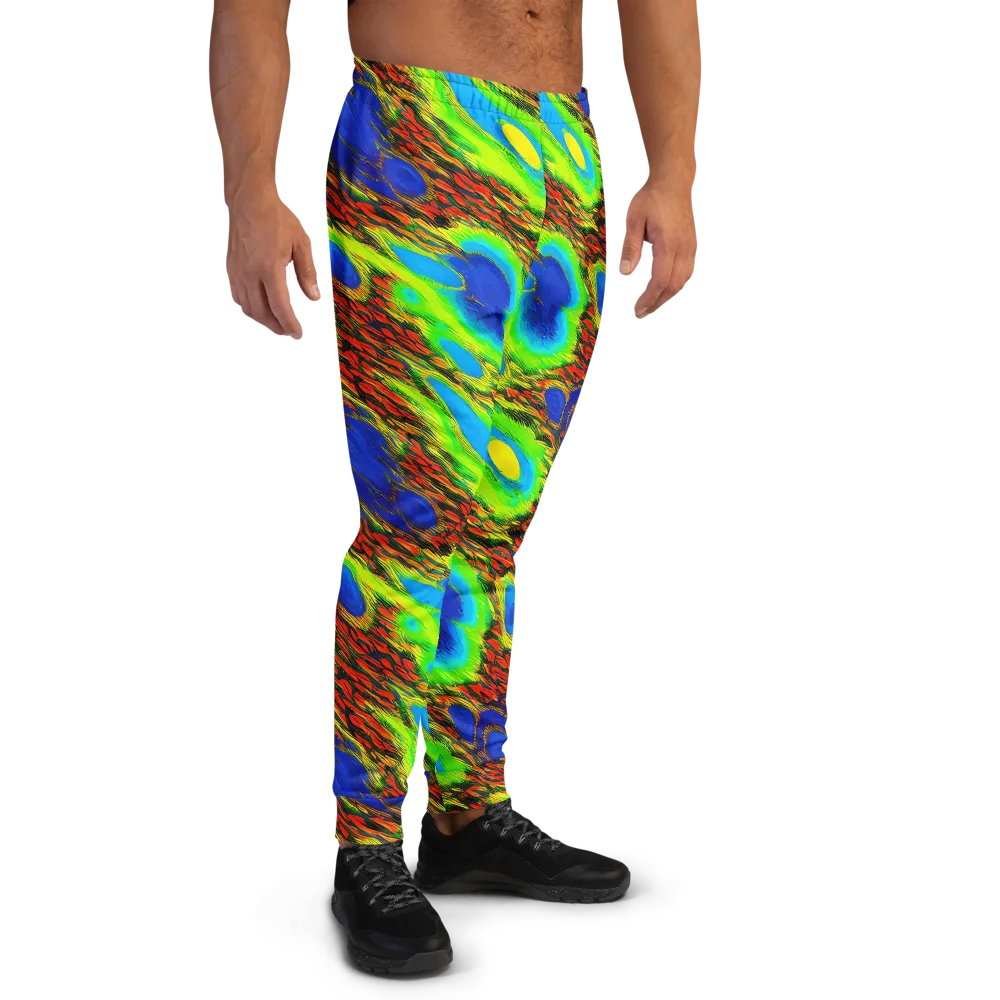 Vibrant Veinwork on Men's Joggers — Right