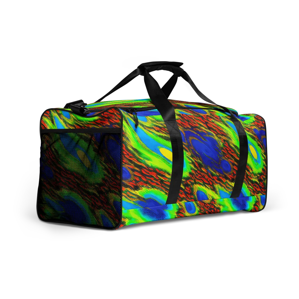 Vibrant Veinwork on Duffle Bag — Right Front