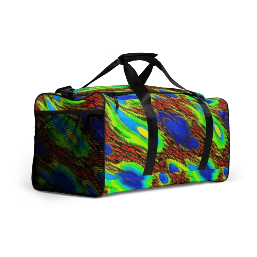 Vibrant Veinwork on a Duffle Bag