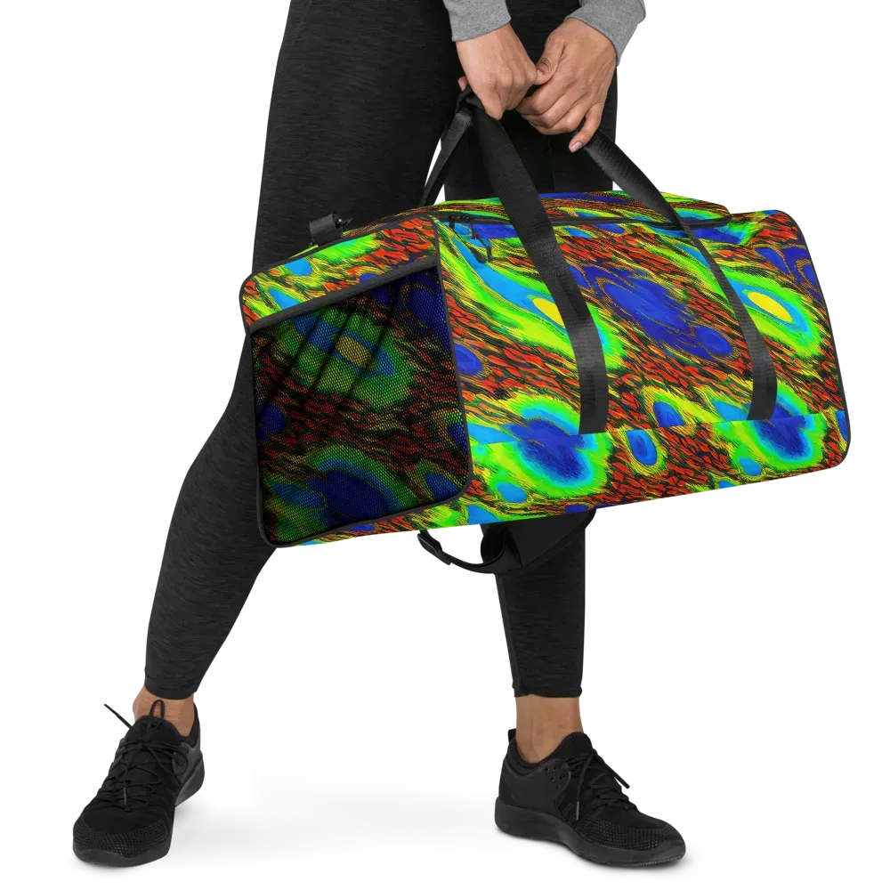 Vibrant Veinwork on Duffle Bag — Right Front
