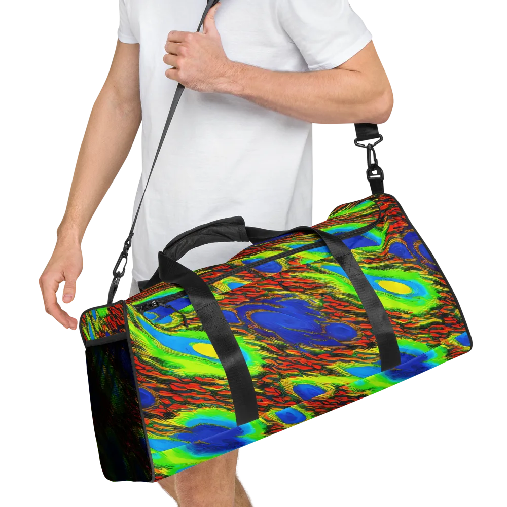 Vibrant Veinwork on Duffle Bag — Right Front
