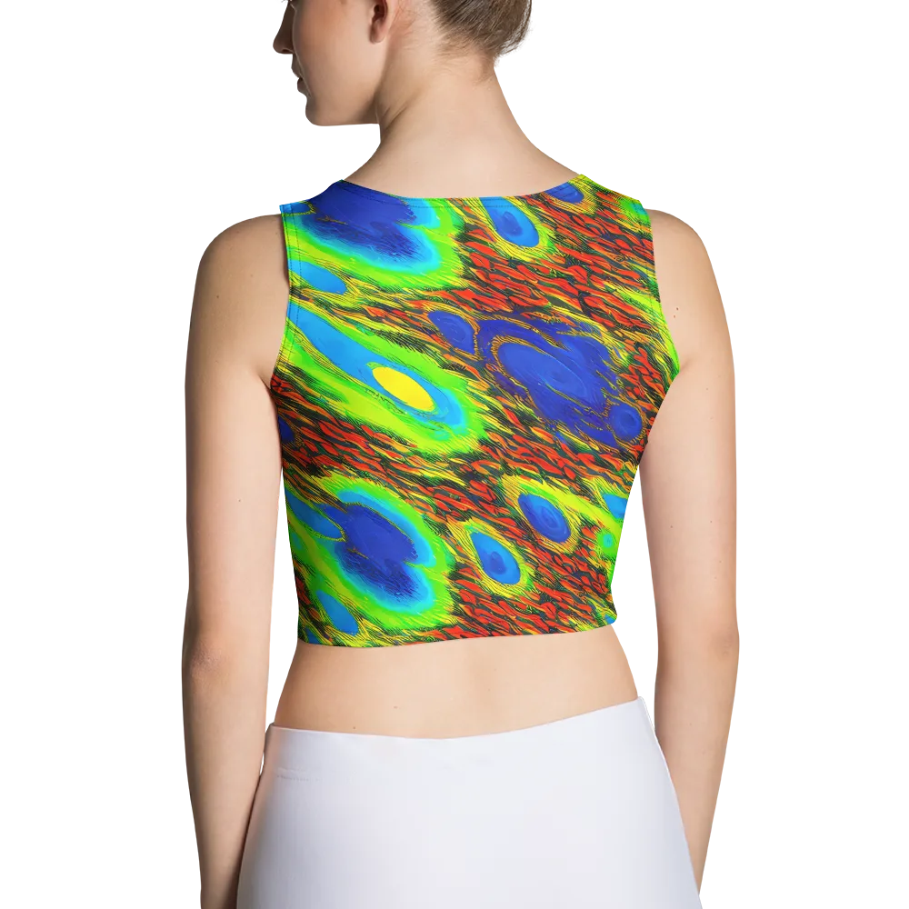 Vibrant Veinwork on Crop Top — Back