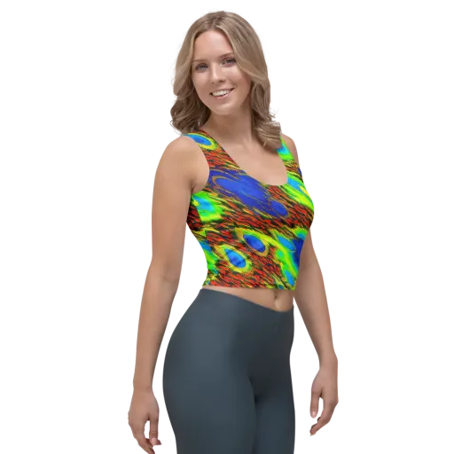 Vibrant Veinwork on a Crop Top