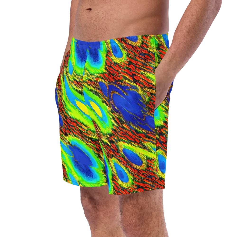 Vibrant Veinwork on Swim Trunks — Left Front