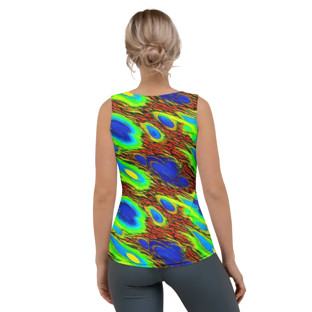 Vibrant Veinwork on Women's Tank Top — Back