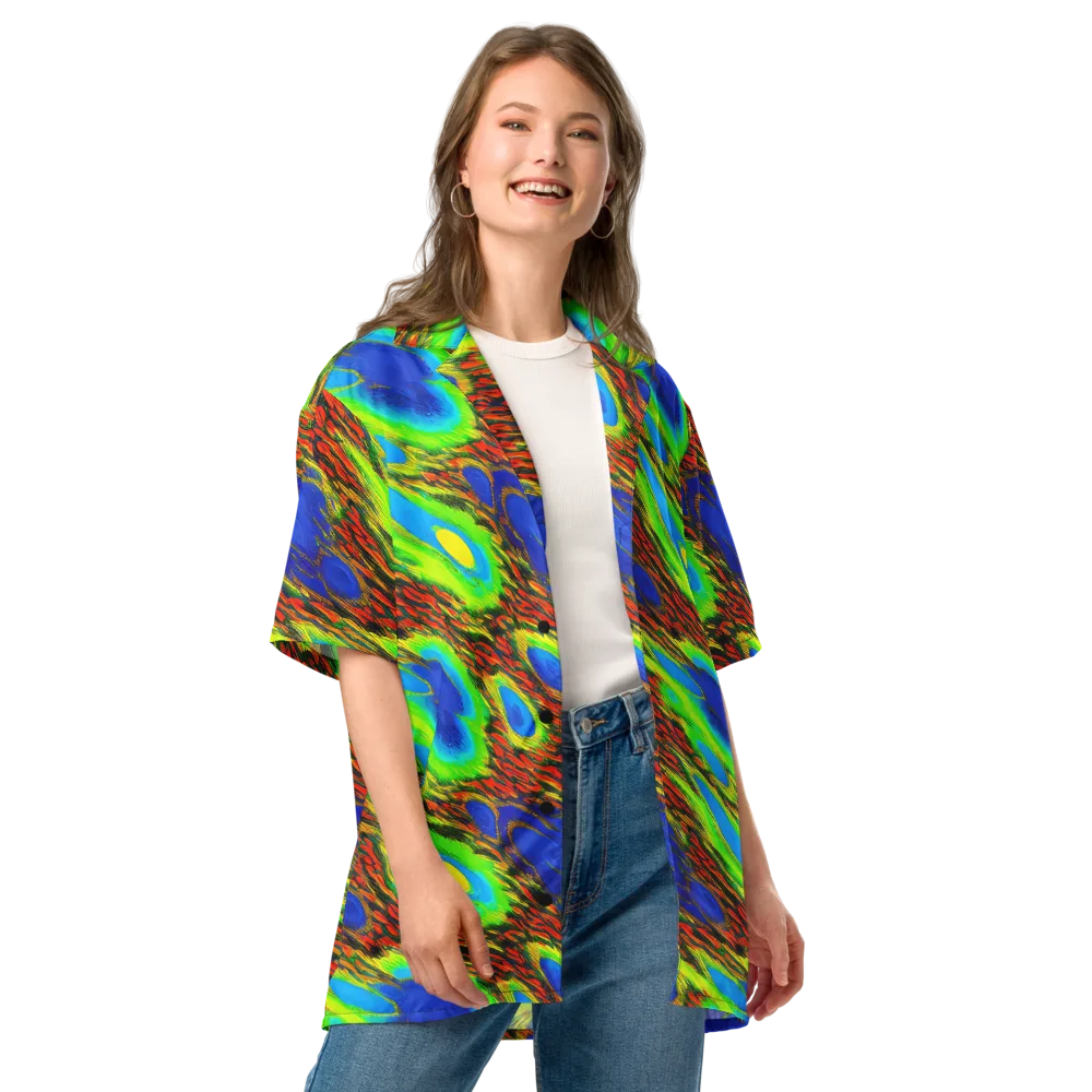 Vibrant Veinwork on Button Shirt — Front
