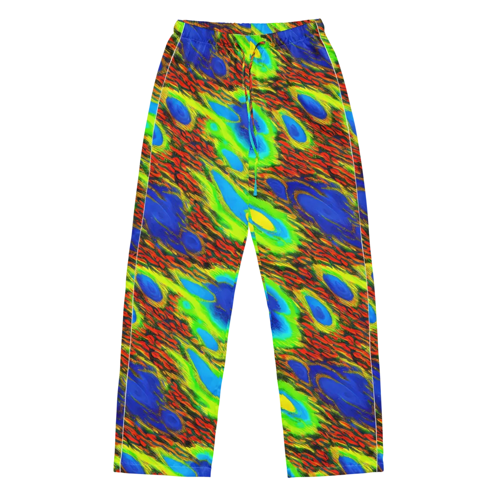 Vibrant Veinwork on Women's Pajama Pants — Front