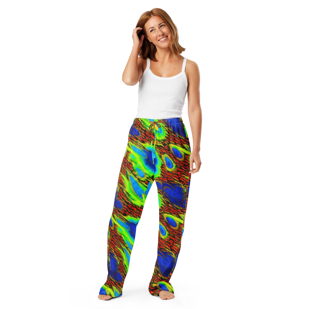 Vibrant Veinwork on Women's Pajama Pants — Front
