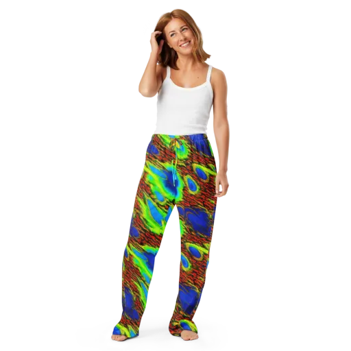 Vibrant Veinwork on a Women's Pajama Pants