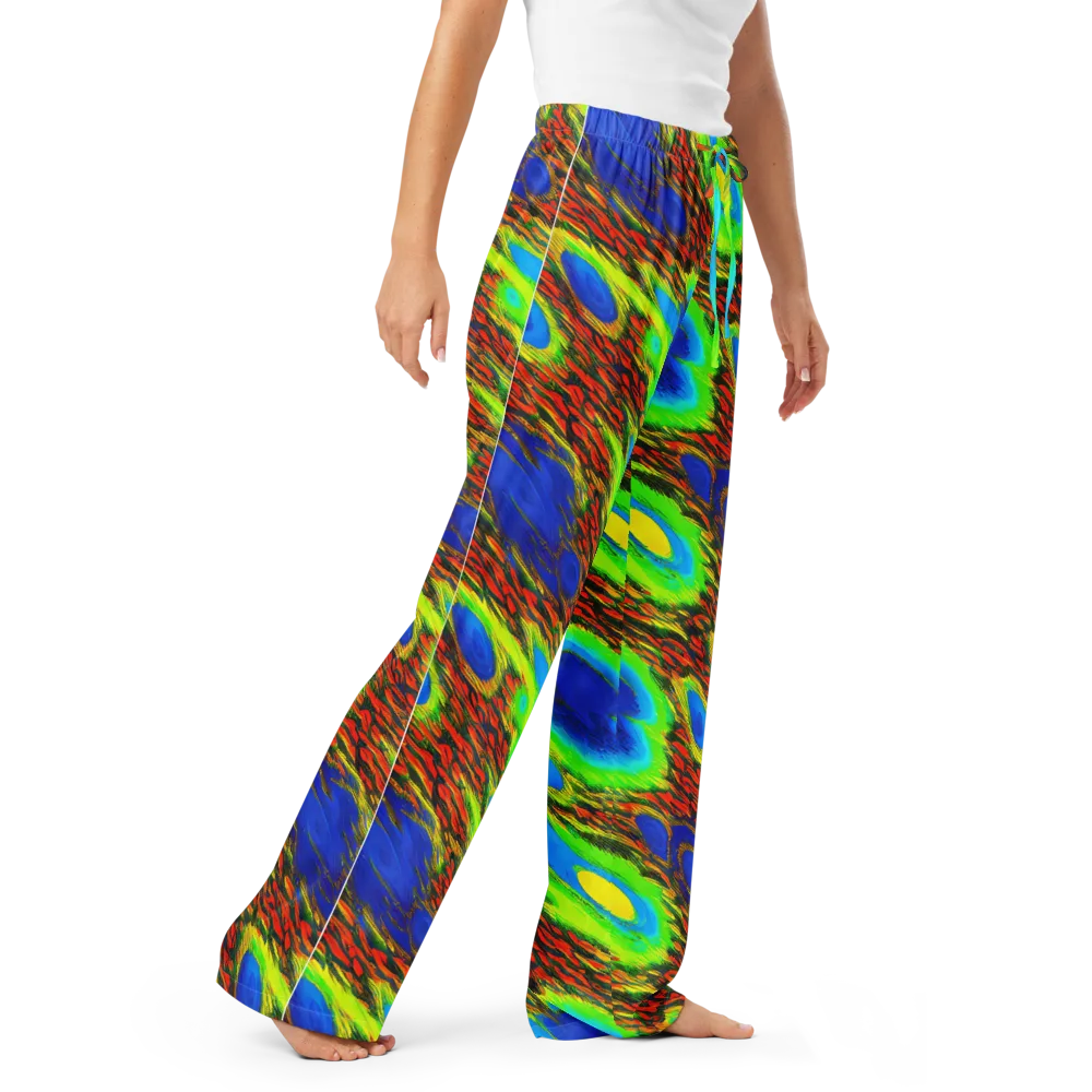 Vibrant Veinwork on Women's Pajama Pants — Right Front
