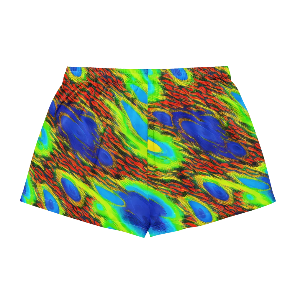 Vibrant Veinwork on Women's Pajama Shorts — Back