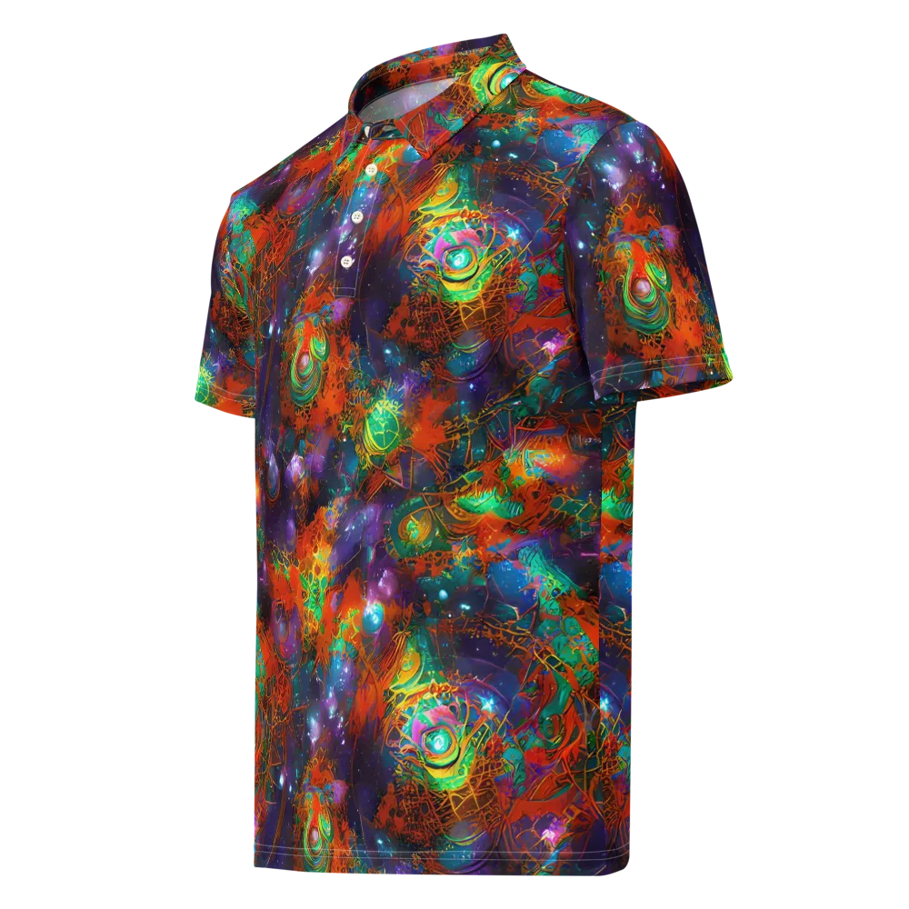 Vivid Event Horizon on Men's Slim Fit Polo Shirt — Left Front