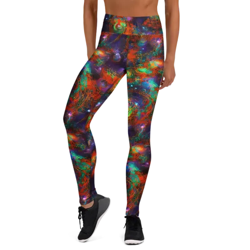 Vivid Event Horizon on a Yoga Leggings