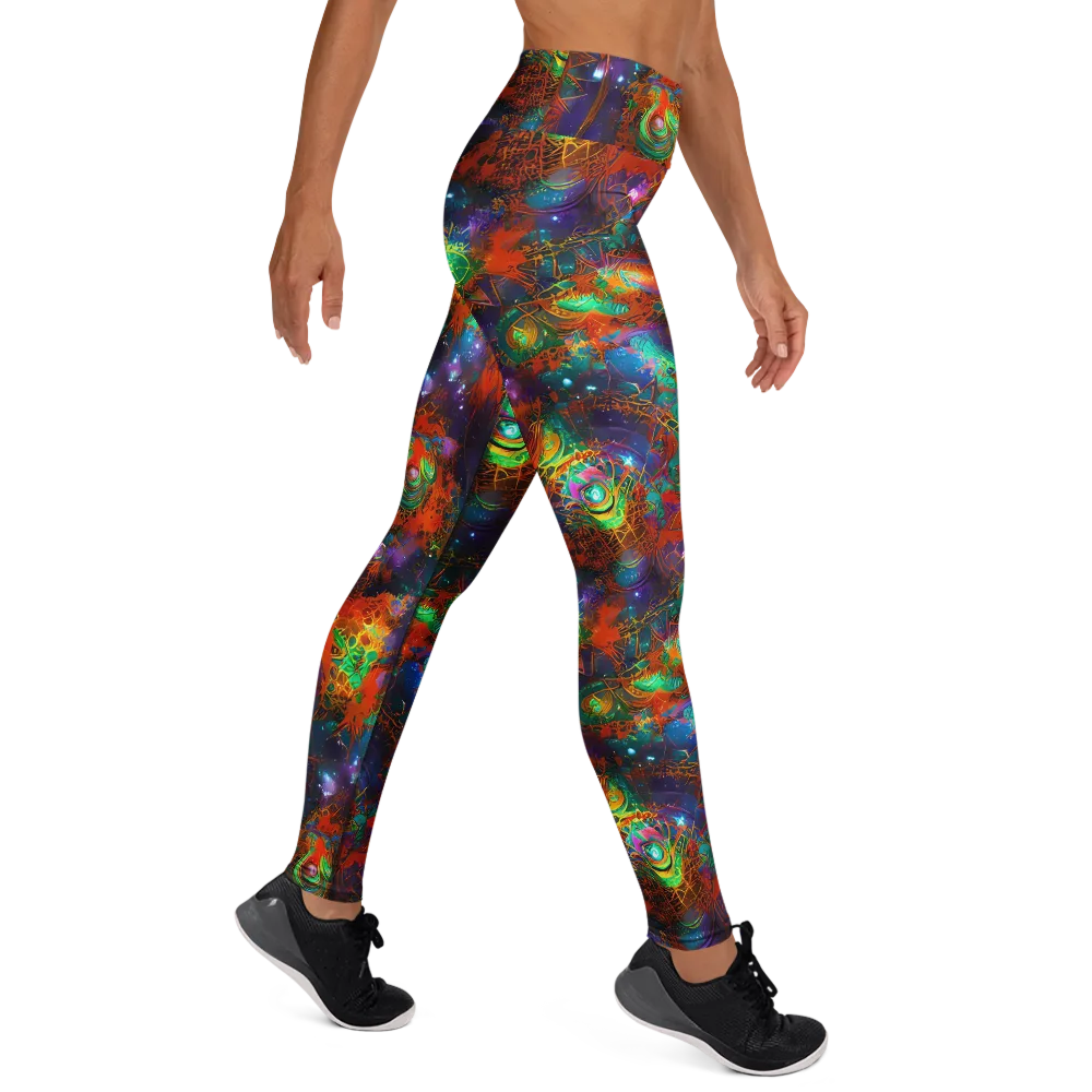 Vivid Event Horizon on Yoga Leggings — Right