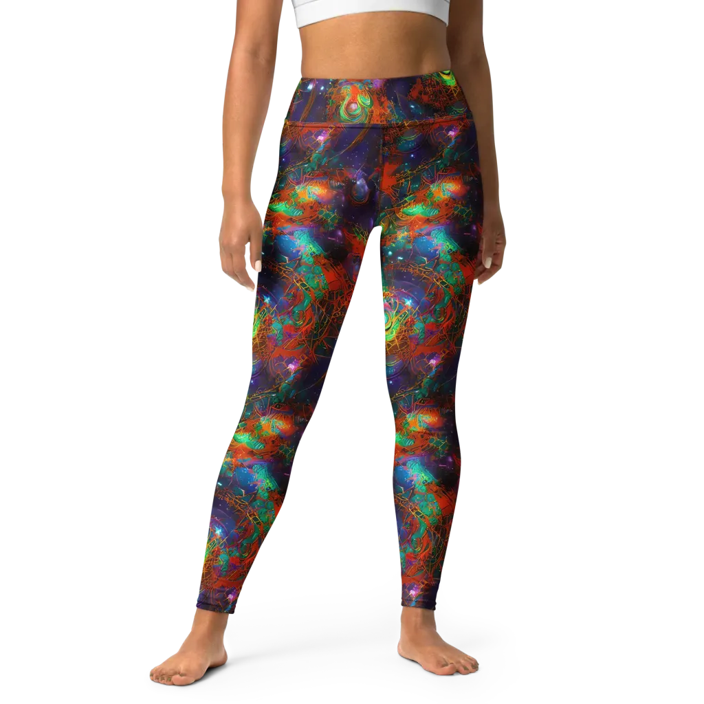 Vivid Event Horizon on Yoga Leggings — Front