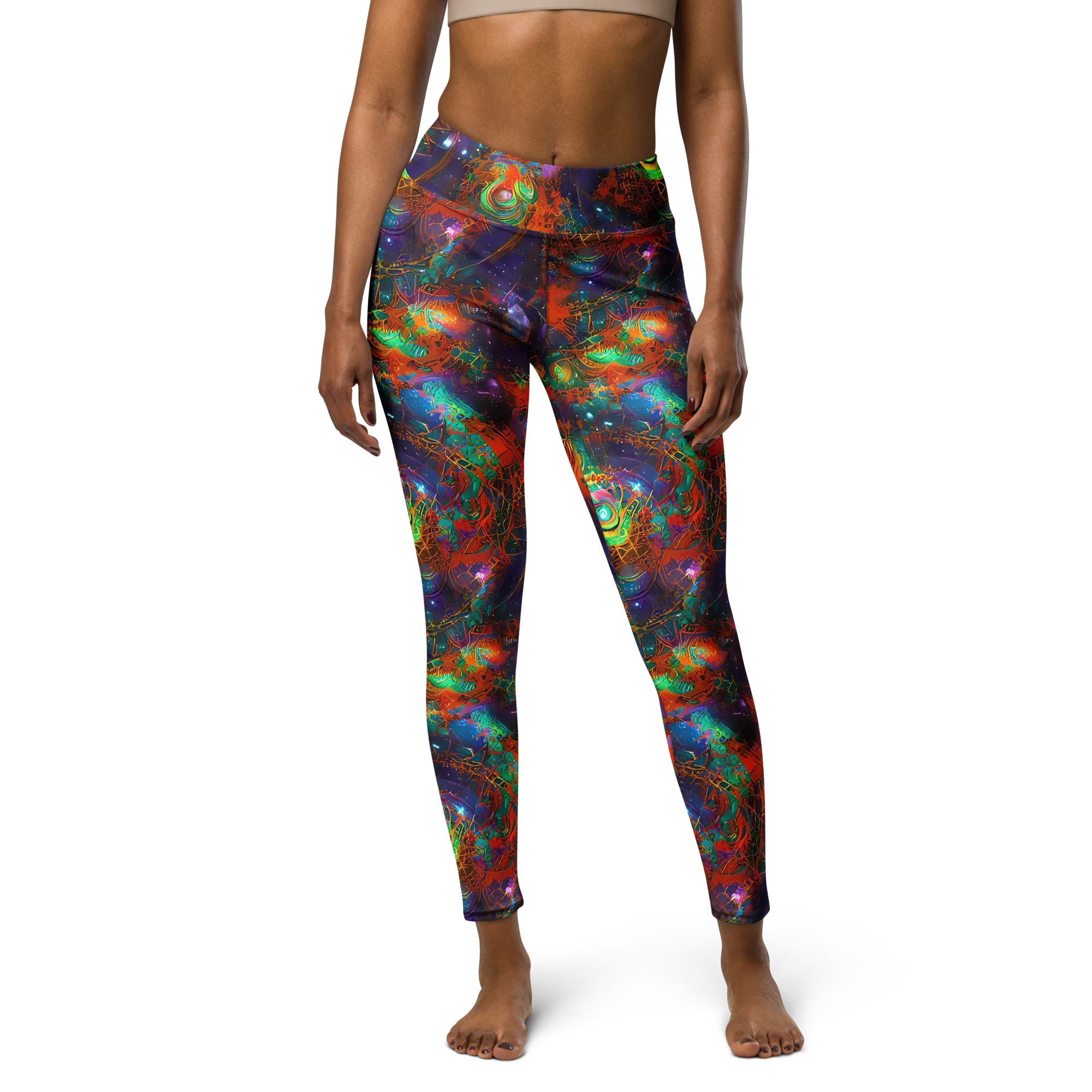 Vivid Event Horizon on Yoga Leggings — Front
