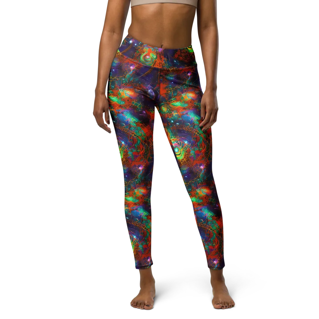 Vivid Event Horizon on Yoga Leggings — Front