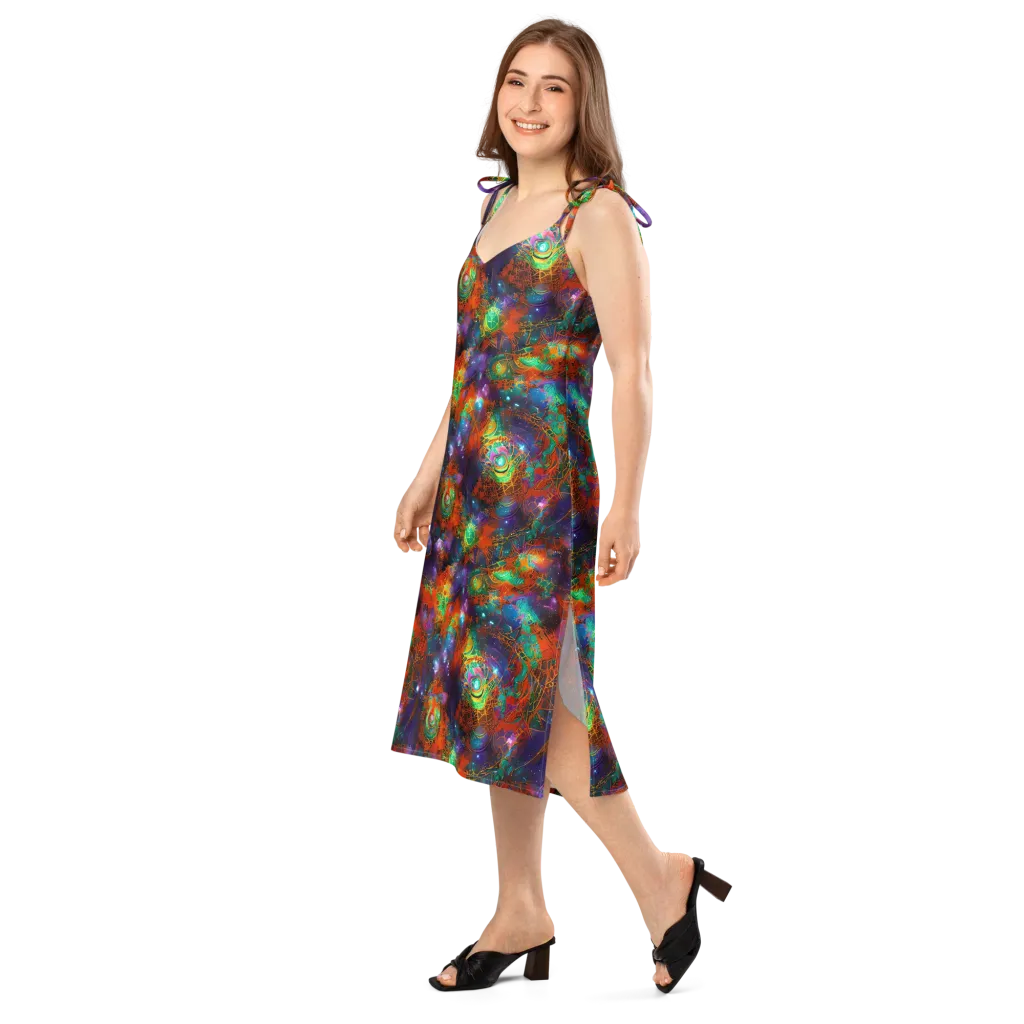 Vivid Event Horizon on Slip Dress — Left Front