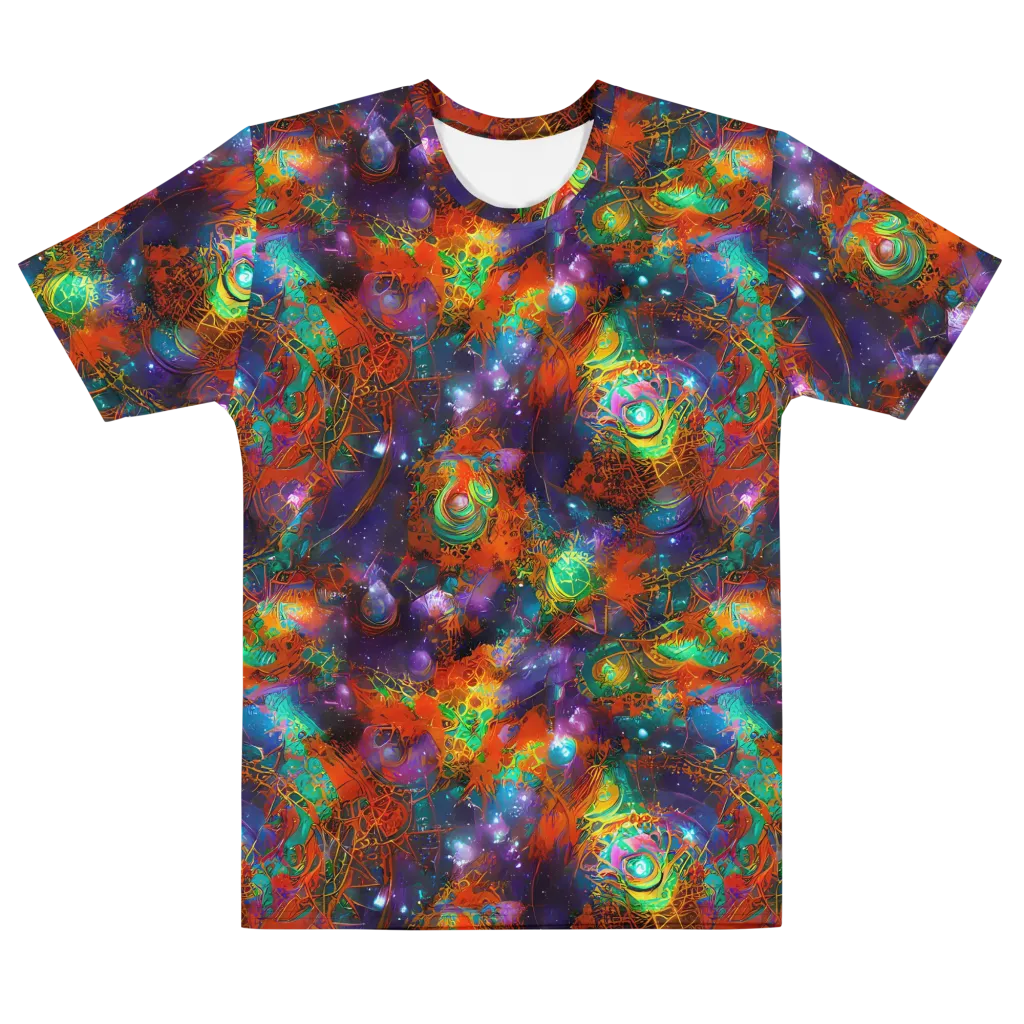 Vivid Event Horizon on Men's Cotton Crew Neck T-Shirt — Front