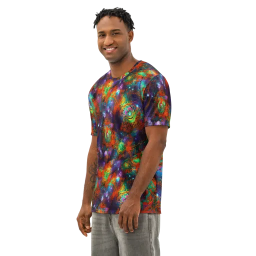 Vivid Event Horizon on a Men's Cotton Crew Neck T-Shirt