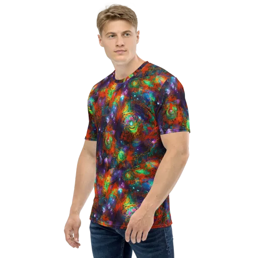 Vivid Event Horizon on a Men's Crew Neck T-Shirt