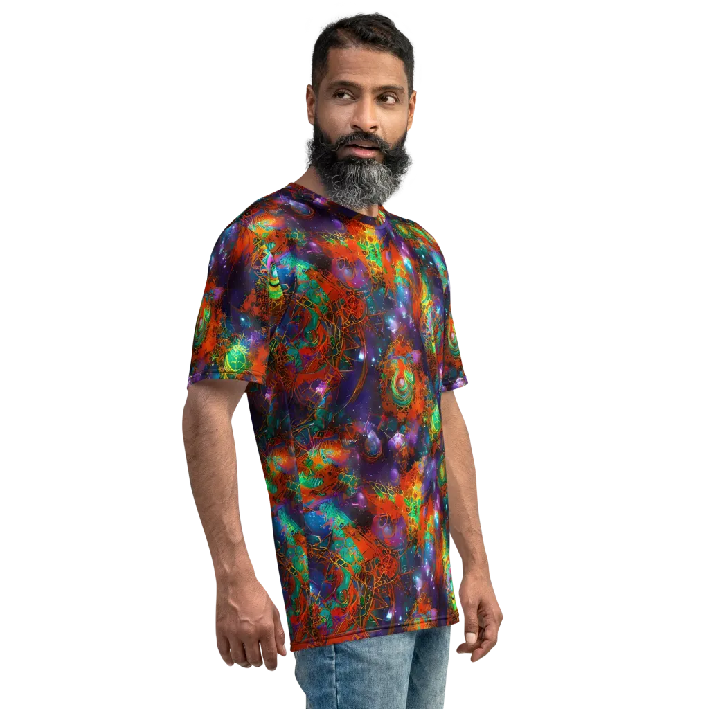 Vivid Event Horizon on Men's Crew Neck T-Shirt — Right