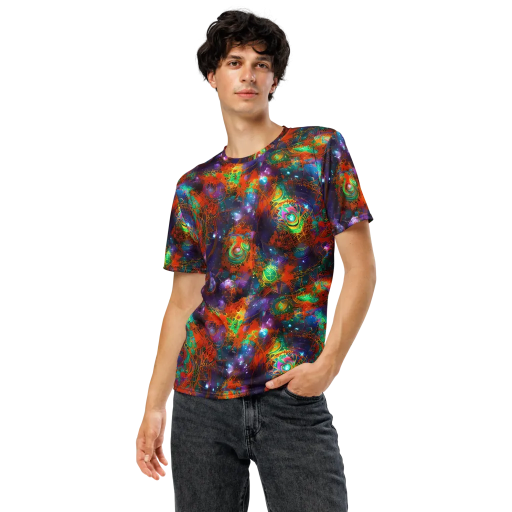 Vivid Event Horizon on Men's Crew Neck T-Shirt — Front