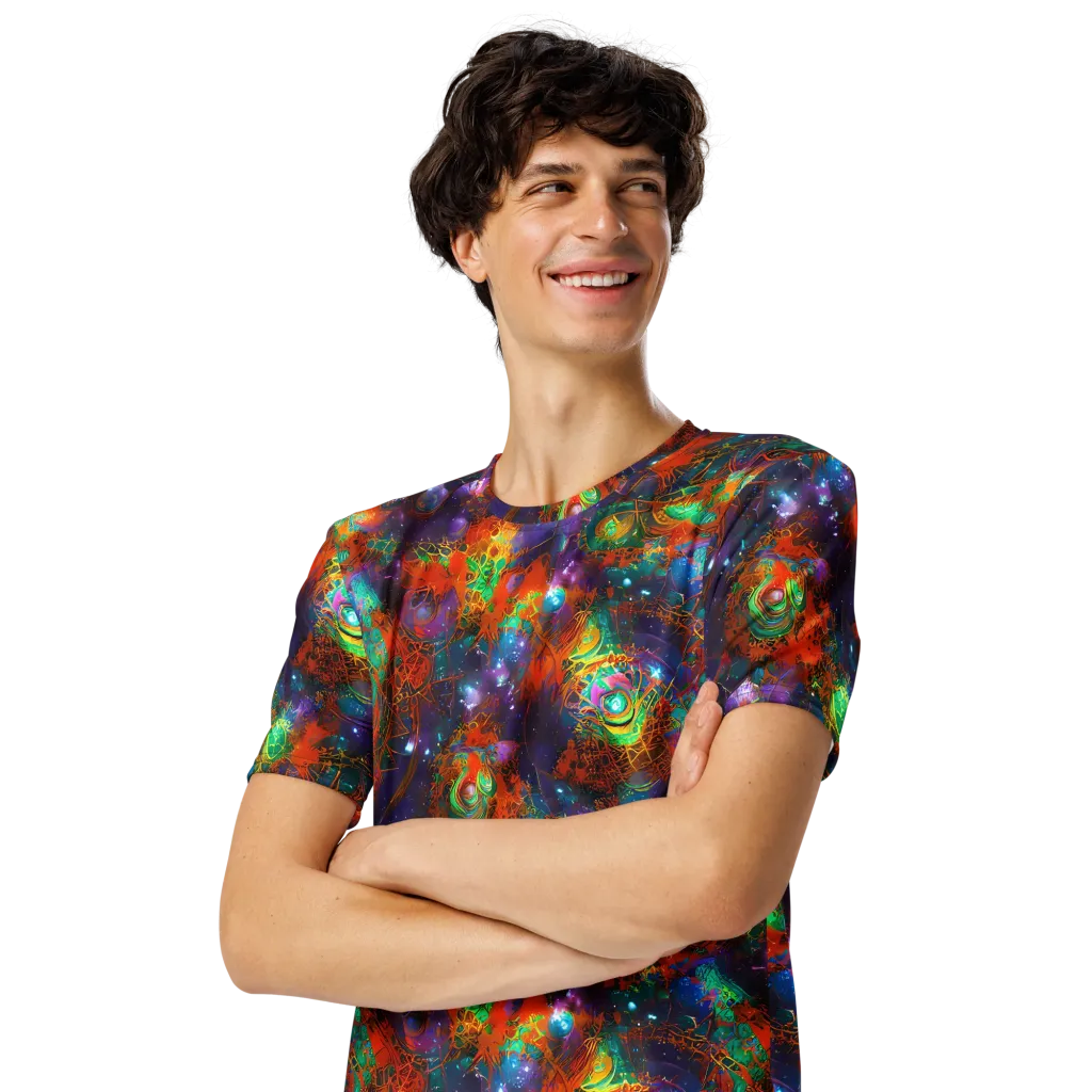 Vivid Event Horizon on Men's Crew Neck T-Shirt — Left Front