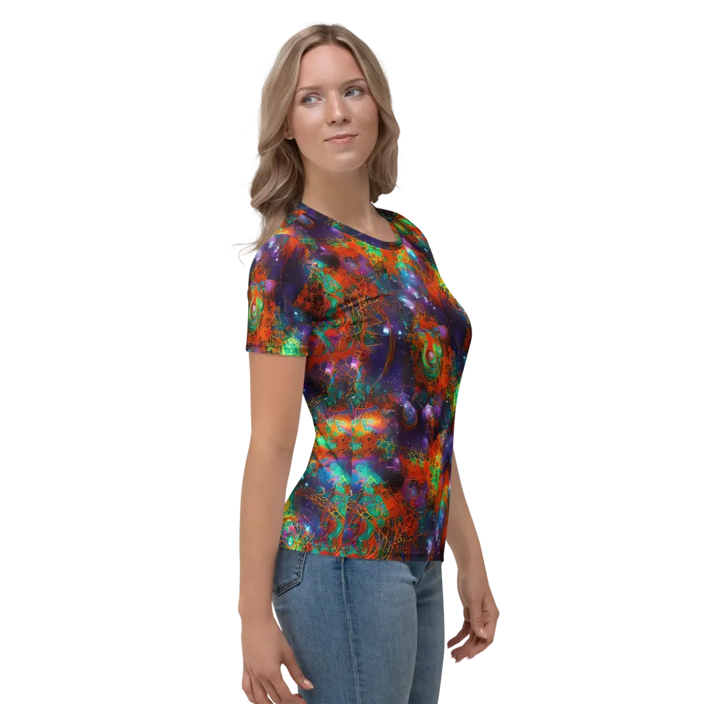 Vivid Event Horizon on Women's Crew Neck T-Shirt — Right