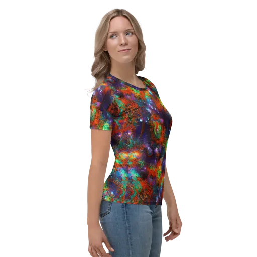 Vivid Event Horizon on a Women's Crew Neck T-Shirt