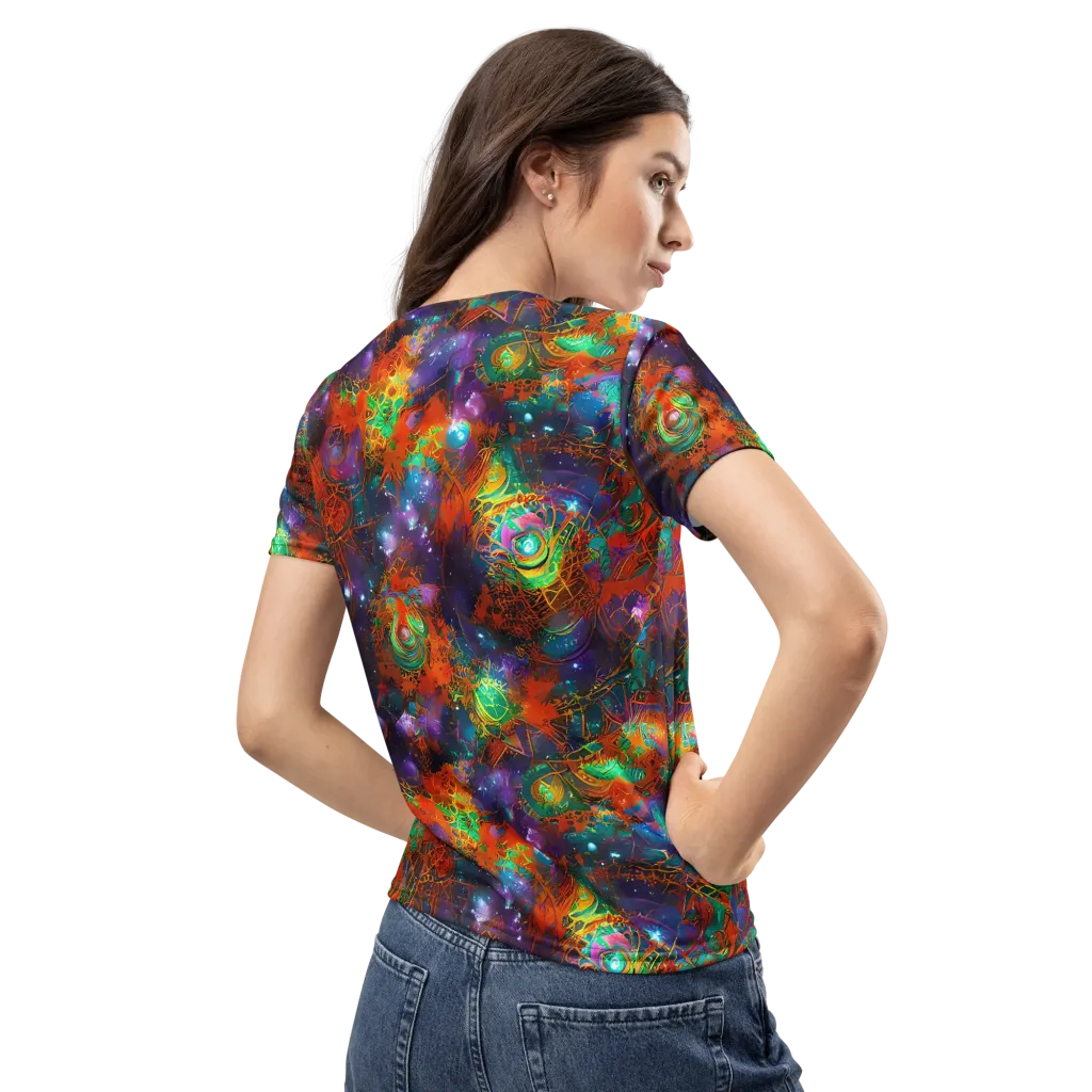 Vivid Event Horizon on Women's Crew Neck T-Shirt — Back