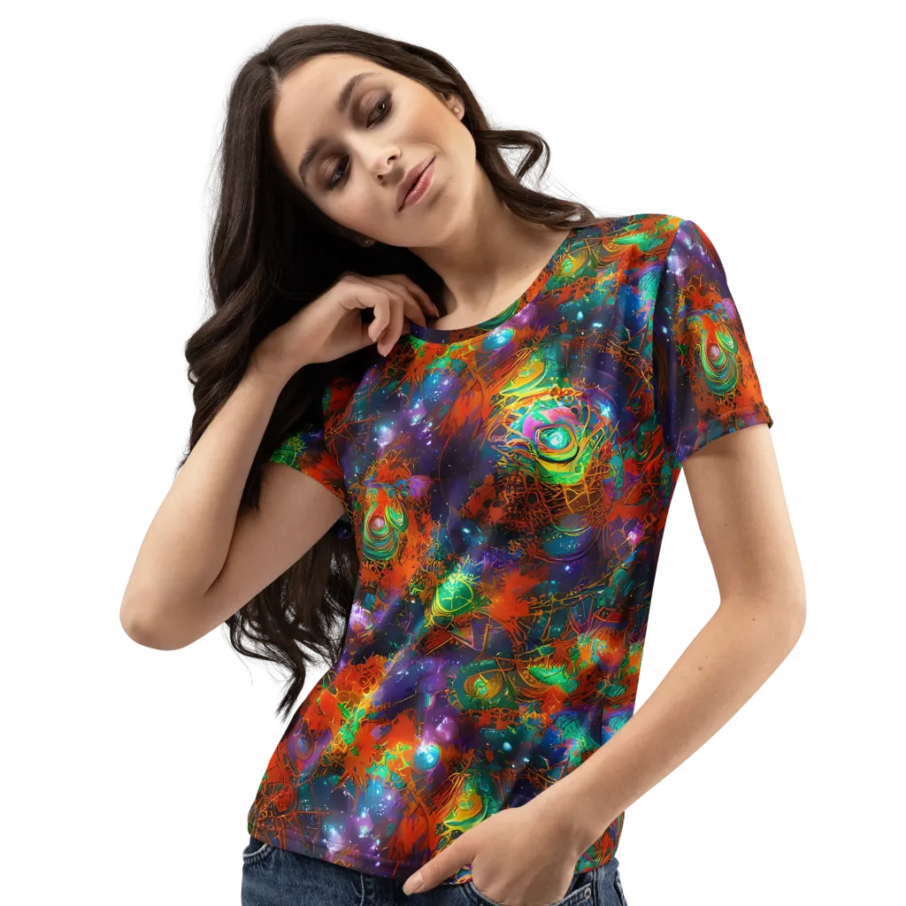 Vivid Event Horizon on Women's Crew Neck T-Shirt — Left Front