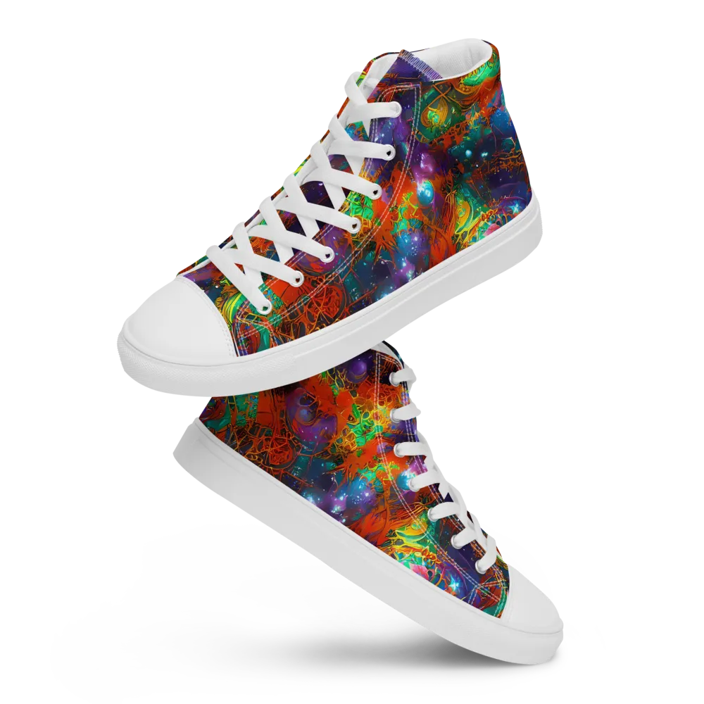 Vivid Event Horizon on Women's High Top Canvas Shoes — Front